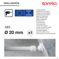 Adaptor Spirella pentru bară de perdea de duș pe perete înclinat, Ø 20 mm, alb, 1 buc. 6