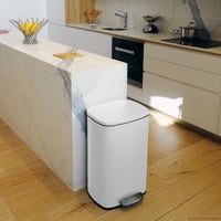 Coș de gunoi cu pedală Spirella SP2710 pentru bucătărie, 50 litri, cu închidere silențioasă (soft-close) și găleată interioară din plastic, gri taupe 2