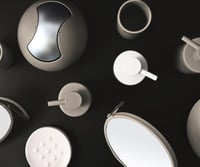 Porcelánový dávkovač na tekuté mydlo Spirella Tube s pumpičkou z nehrdzavejúcej ocele, matná taupe hnedá, 300 ml 5
