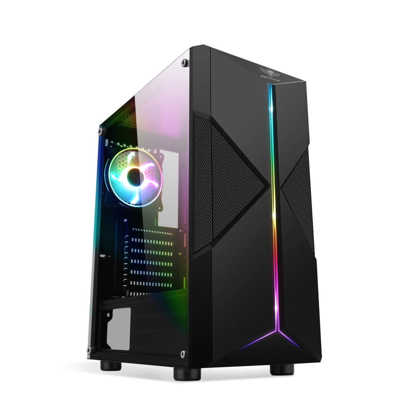 Spirit of Gamer Clone III ATX/mATX/ITX tower PC skriňa, ARGB, tvrdené sklo - čierna
