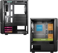 Spirit Of Gamer Clone III PC ház ARGB LED, üveg oldal, fém elülső panel, ATX/mATX/ITX - BLACK 8