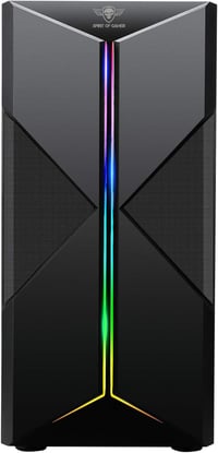 Spirit Of Gamer Clone III PC ház ARGB LED, üveg oldal, fém elülső panel, ATX/mATX/ITX - BLACK 2