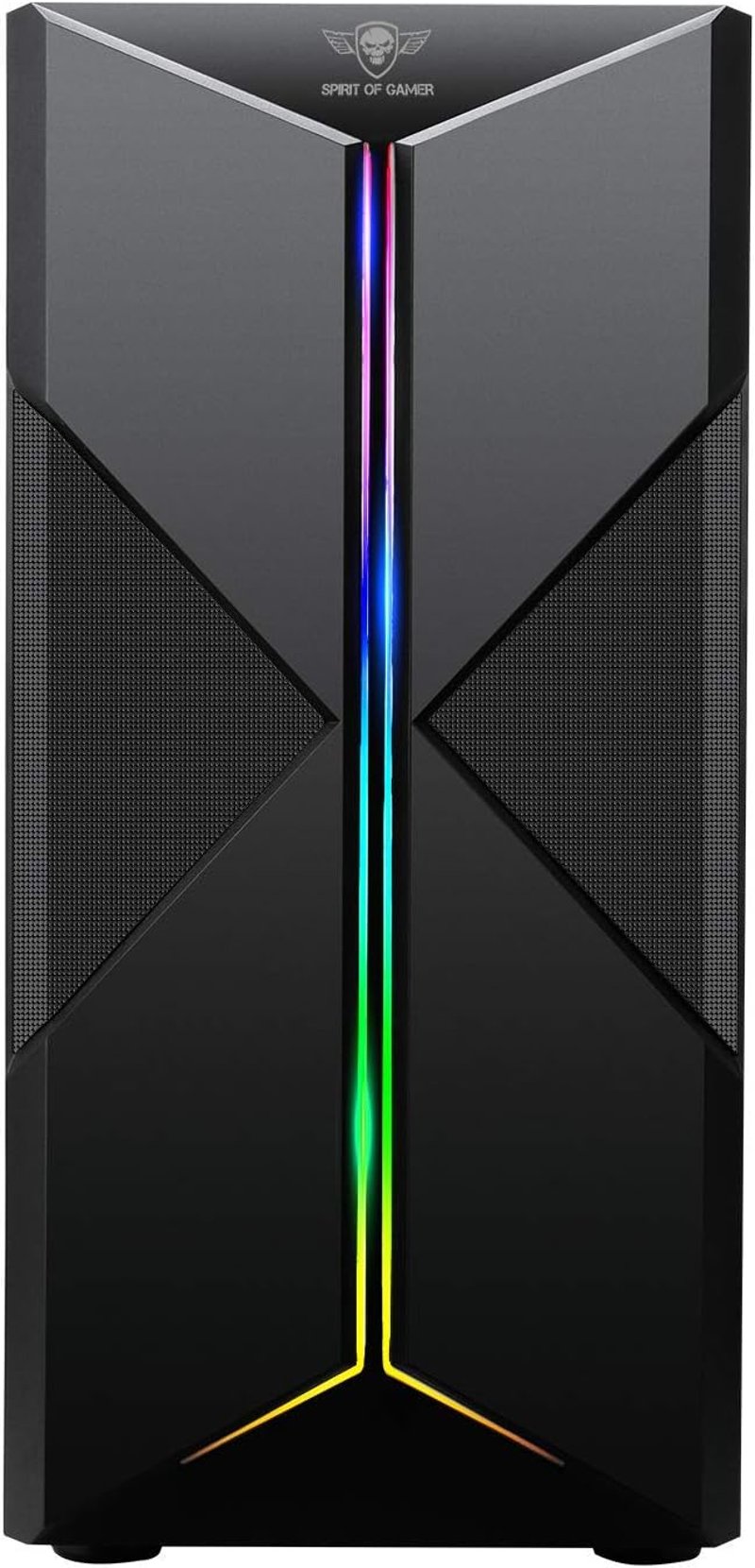 Spirit Of Gamer Clone III PC ház ARGB LED, üveg oldal, fém elülső panel, ATX/mATX/ITX - BLACK