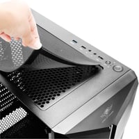 Spirit Of Gamer Clone III PC ház ARGB LED, üveg oldal, fém elülső panel, ATX/mATX/ITX - BLACK 4