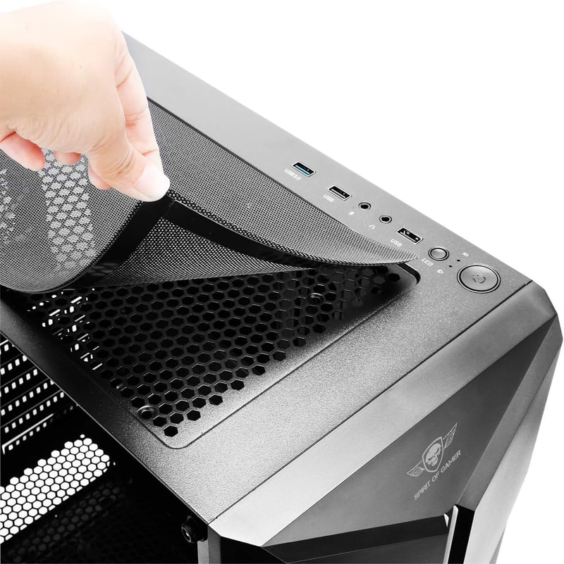 Spirit Of Gamer Clone III PC ház ARGB LED, üveg oldal, fém elülső panel, ATX/mATX/ITX - BLACK