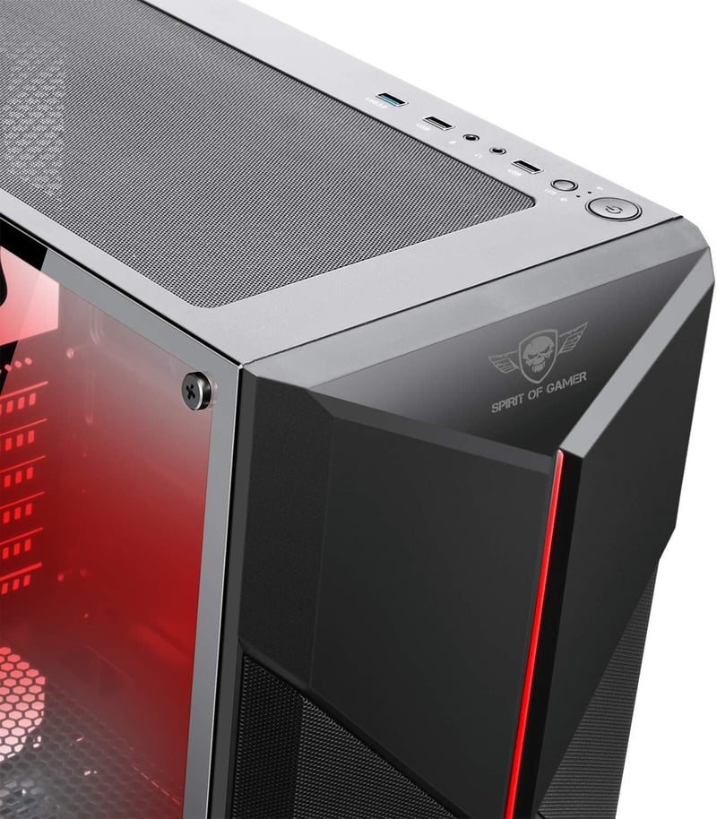 Spirit Of Gamer Clone III PC ház ARGB LED, üveg oldal, fém elülső panel, ATX/mATX/ITX - BLACK