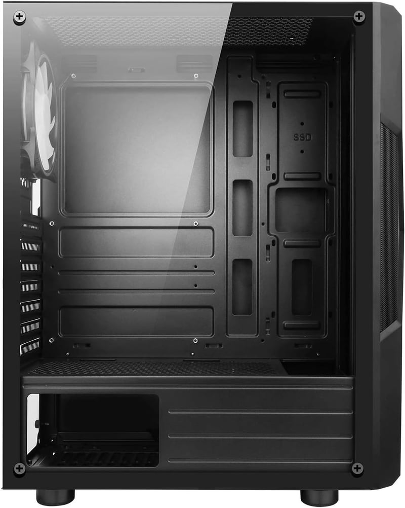 Spirit Of Gamer Clone III PC ház ARGB LED, üveg oldal, fém elülső panel, ATX/mATX/ITX - BLACK