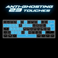 SPIRIT OF GAMER Elite K50 Wireless Gaming Billentyűzet RGB Háttérvilágítás 60% TKL Azerty 5