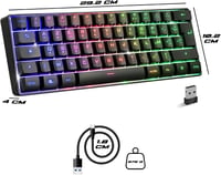 SPIRIT OF GAMER Elite K50 Wireless Gaming Billentyűzet RGB Háttérvilágítás 60% TKL Azerty 8