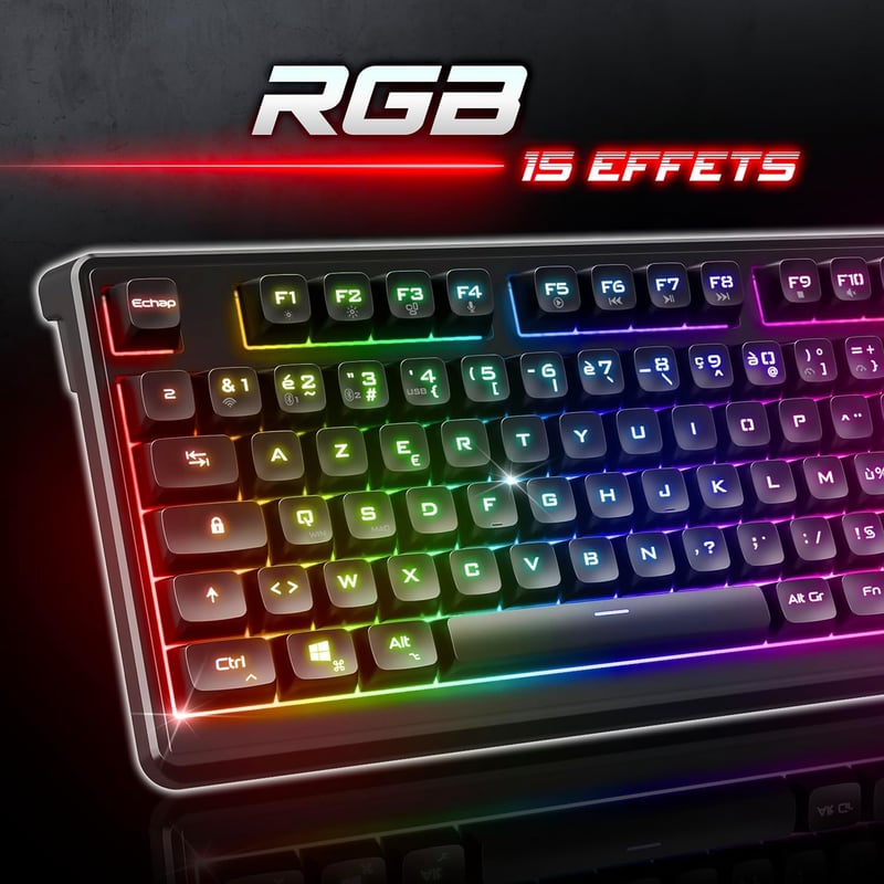 Spirit of Gamer Elite K60 Wireless Gaming Billentyűzet RGB Háttérvilágítás 360H Akkumulátor