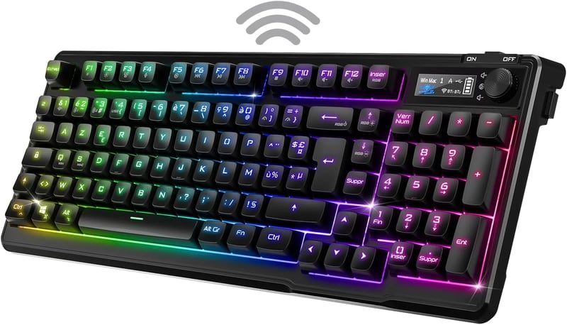 Spirit of Gamer Elite K60 Wireless Gaming Billentyűzet RGB Háttérvilágítás 360H Akkumulátor