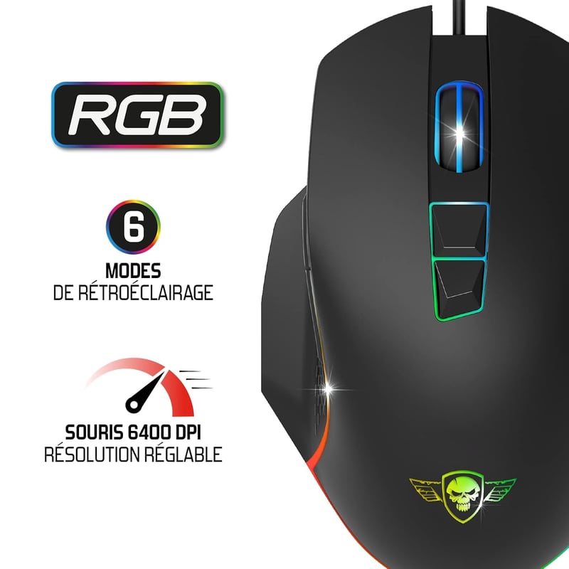 Spirit of Gamer Pro-MK5 3in1 Gaming szett - RGB billentyűzet, egér, mousepad