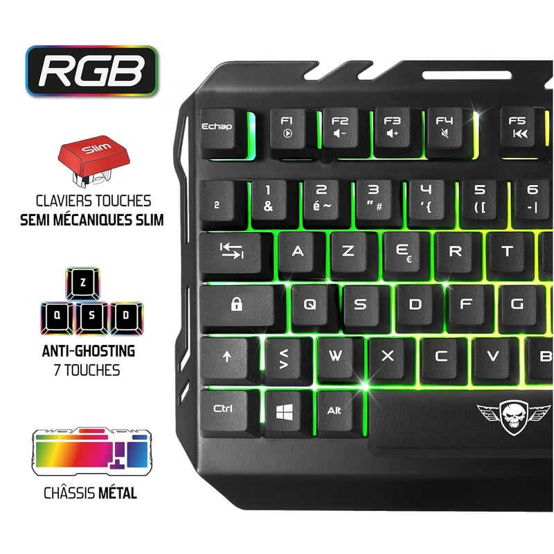 Spirit of Gamer Pro-MK5 3in1 Gaming szett - RGB billentyűzet, egér, mousepad