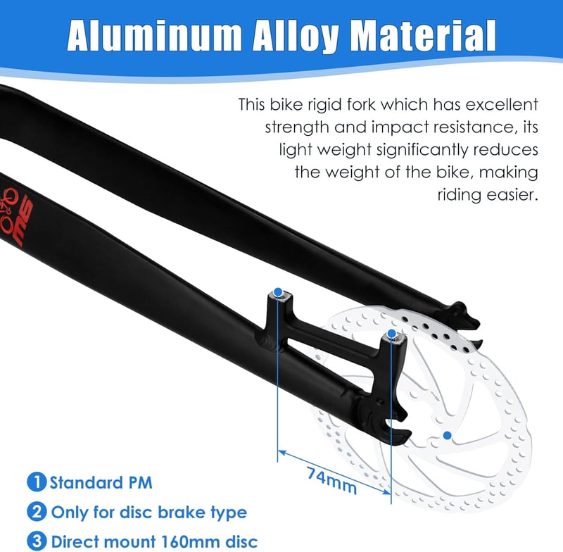 Splumzer 1-1/8" MTB Villás Teleszkóp 26/27.5/29" Alumínium Disc Fékkel