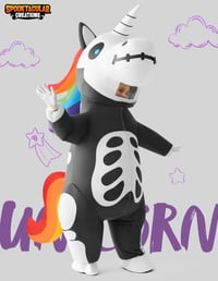Nafukovací kostým jednorožca Spooktacular Creations pre dospelých 2