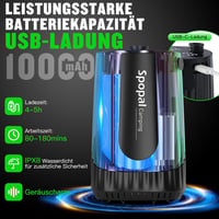Duș portabil de camping Spopal cu pompă - negru - 10000 mAh 2