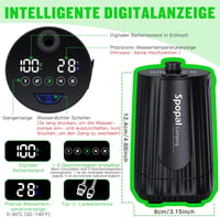 Duș portabil de camping Spopal cu pompă - negru - 10000 mAh 4