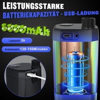 Duș de camping portabil Spopal cu pompă de 6000 mAh, afișaj de temperatură, furtun de 2 m și cap de duș, pentru spălarea mașinii, grădină și plajă 2