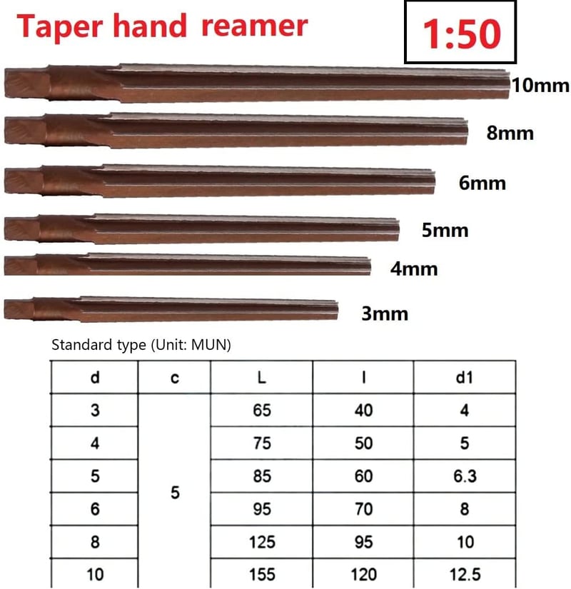 SPORTARC Kúpos Süllyesztő Készlet 1:50 Morse Kúp 3-10mm Kézi Süllyesztő 6 Részes
