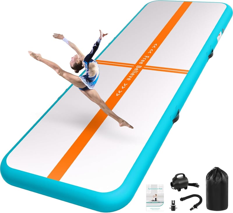 SportBob Airtrack Mat 6mx15 cm Elektromos Pumpával Tornaszőnyeg Jóga Fitness