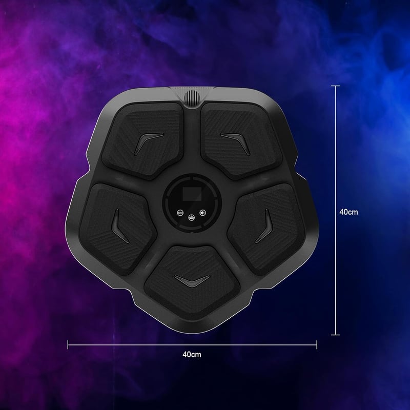 SportBob Bluetooth Zenélő Boxgép - 2 Módú Fali Boxoló Edzőgép 9 Sebességi Szinttel, Hangerőszabályzóval, LED Fényekkel, Gyerekeknek és Felnő