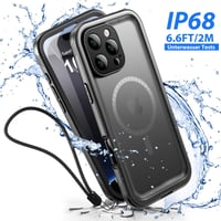 Husă impermeabilă SPORTLINK pentru iPhone 16 Pro Max cu protecție 360 grade, rezistentă la șocuri, negru/Mag 8