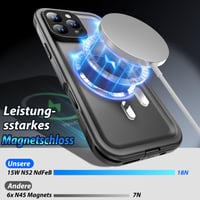 Husă impermeabilă SPORTLINK pentru iPhone 16 Pro Max cu protecție 360 grade, rezistentă la șocuri, negru/Mag 4