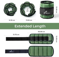 Sportneer 2 db állítható bokasúly szett csuklópánttal 0,45-2,25 kg 4