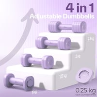 Sportneer állítható kézisúlyzó szett, 2 db, 1–2,5 kg/db, 4 az 1-ben 4