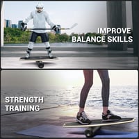 Sportneer 7 az 1-ben Balance Board - Fa egyensúlyozó tábla görgővel és labdával 2