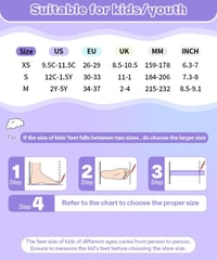 Sportneer Állítható Gyermek Görkorcsolya 8 Világító Kerékkel és Védőfelszereléssel - Rózsaszín Quad Korcsolya Lányoknak, XS Méret (EU 26-29) 4