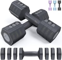 Sportneer Állítható Súlyzó Szett Nőknek 1-2,5 kg Fekete-Szürke 1
