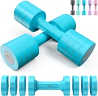 Sportneer Állítható Súlyzókészlet - 4 az 1-ben Kézi Súlyzó Pár 1-2,5 kg Között, Otthoni Edzéshez, Fitness Tréninghez, Aqua Kék 1