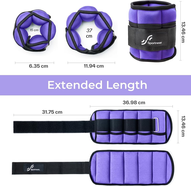 Sportneer Állítható Súlyzott Csuklópánt 0,45-2,25kg Pár