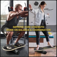 Sportneer fából készült egyensúlyozó wobble board 7 módos beltéri deszka állítható megállítókkal 7,1 cm labdával 3