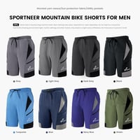 Sportneer Férfi Kerékpáros Nadrág Párnázott 3D Bélés MTB Mountain Bike Biciklis Short Outdoor Sport 9