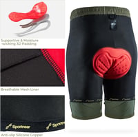 Sportneer Férfi Kerékpáros Nadrág Párnázott 3D Bélés MTB Mountain Bike Biciklis Short Outdoor Sport 4
