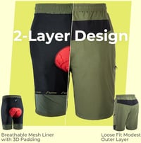 Sportneer Férfi Kerékpáros Nadrág Párnázott 3D Bélés MTB Mountain Bike Biciklis Short Outdoor Sport 3