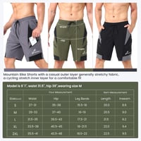 Sportneer Férfi Kerékpáros Nadrág Párnázott 3D Bélés MTB Mountain Bike Biciklis Short Outdoor Sport 6