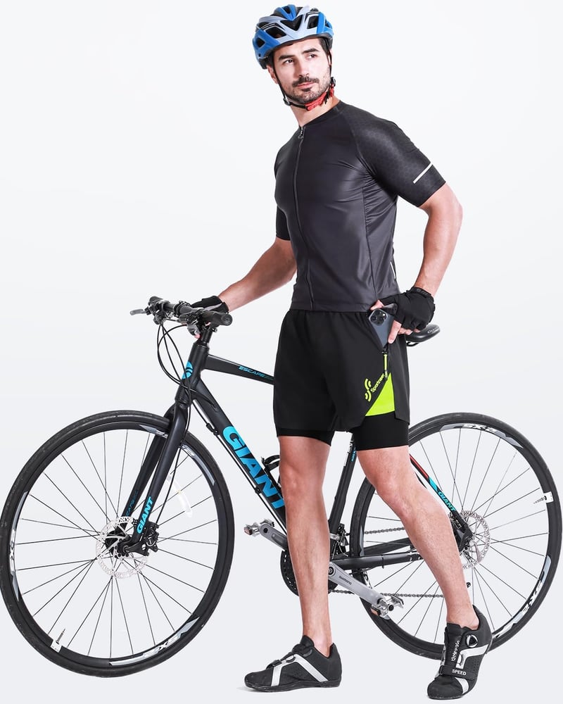 Sportneer férfi kerékpáros rövidnadrág 3D üléspolsterzéssel, MTB nadrág M-3XL