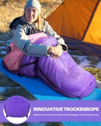 Sportneer Mumia Hálózsák Ultralight 950g - 3-4 Évszakos Kempingzsák Férfiaknak Nőknek 5