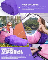 Sportneer Mumia Hálózsák Ultralight 950g - 3-4 Évszakos Kempingzsák Férfiaknak Nőknek 3