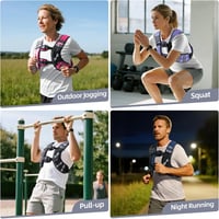 Sportneer Súlymellény fényvisszaverő csíkokkal súlyemeléshez futáshoz és edzéshez 3.6 5.4 6.8 9 11 kg állítható mellmérettel zsebbel 8