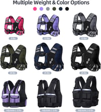 Sportneer súlyozott edzőmellény reflektív sávokkal 3,6-11 kg állítható 9