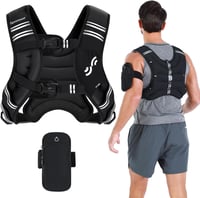 Sportneer súlyozott edzőmellény reflektív sávokkal 3,6-11 kg állítható 1