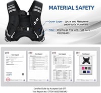 Sportneer súlyozott edzőmellény reflektív sávokkal 3,6-11 kg állítható 2
