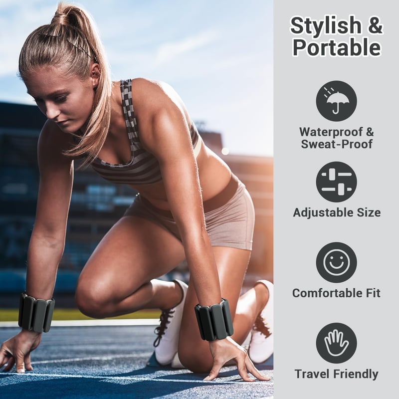 Sportneer Súlyzott Csuklósúly Szett 2 db (0,5 kg + 1 kg) Jóga Tánc Aerobik