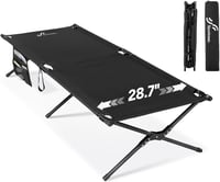 Sportneer XXL összecsukható kemping ágy 199x73 cm, utazáshoz és kempingezéshez - Black 1