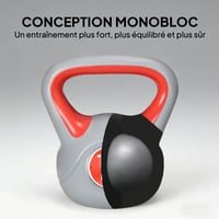 14 kg červená kettlebell SPORTNOW s ergonomickou rukoväťou na silový tréning a posilňovacie cvičenia v posilňovni 6