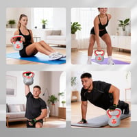 14 kg červená kettlebell SPORTNOW s ergonomickou rukoväťou na silový tréning a posilňovacie cvičenia v posilňovni 8